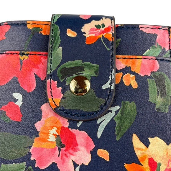 NWOT Nanette Lepore Floral Vegan Leather Crossbody Travel Passport Purse Pouch - Picture 5 of 14